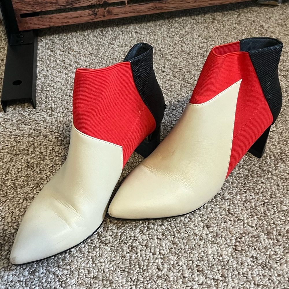 United Nude size 37 ankle boots- red, tan, black